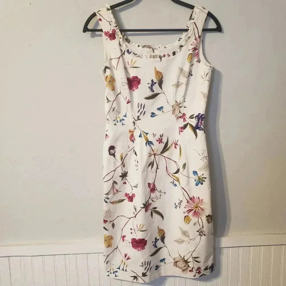 Donna Ricco White Floral Dress